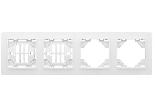 Рамка 4-м Минск горизонтальная бел. Basic ERM-G-304-10
