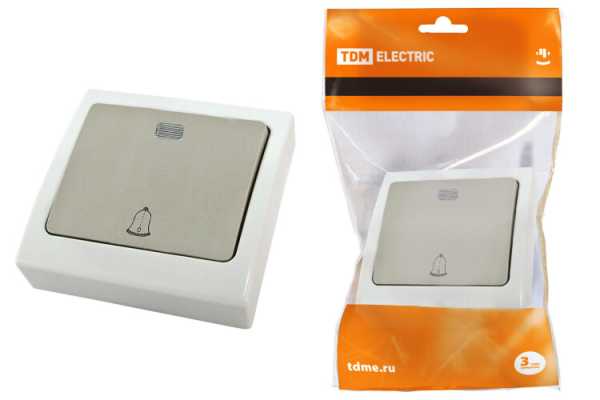 Кнопка звонковая с подсветкой скрытой установки IP54 6A серая &amp;amp;quot;Вуокса&amp;amp;quot; SQ1803-0107