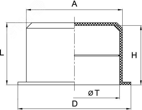 Заглушка для труб, IP40, д.50мм 50950