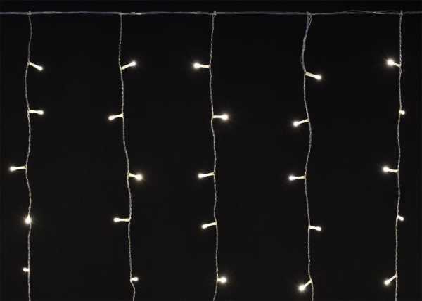 Гирлянда &amp;amp;quot;Бахрома&amp;amp;quot; 4.5х0.7м 200LED тепл. бел. IP44 провод прозр. 230В мерцание транзит LGDU321-1-200-L3-T-S-44