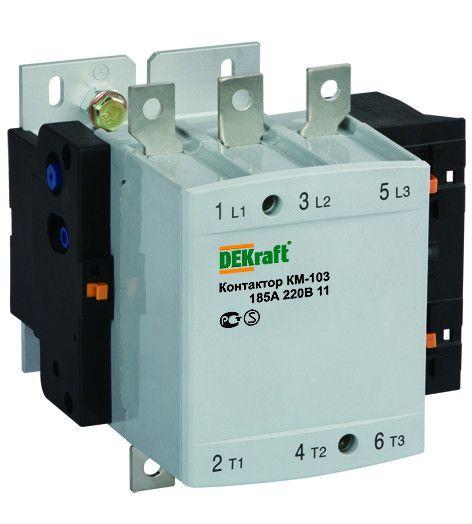 Контактор КМ-103 225А кат. 220В AC 1НО+1НЗ AC-3 22156DEK