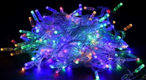 Гирлянда &amp;amp;quot;Нить&amp;amp;quot; 10м 100LED RGB IP44 провод прозр. 230В с контроллером 8 режимов LGDU111-3-100-10-T-S-44