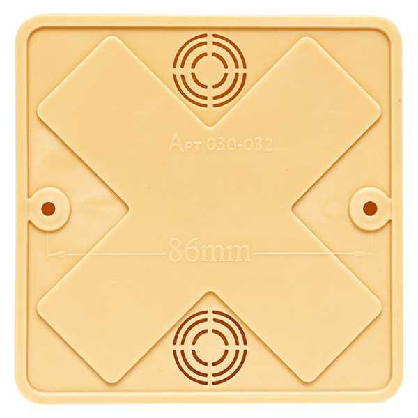 Коробка разветвительная КМР-030-032кг (100х100х28) с клеммником свет plc-kmr-030-032kg-s