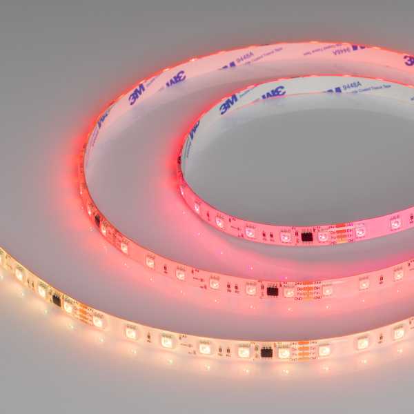 Лента герметичная SPI-SE-B60-10mm 24V RGB-PX6-BPT (12 W/m, IP65, 5060, 5m) 039601