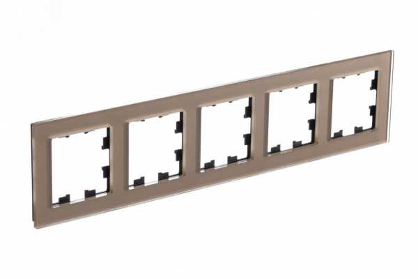 ATLASDESIGN NATURE 5-постовая РАМКА, ОРГАНИЧЕСКОЕ СТЕКЛО ШАМПАНЬ (1шт) C3(2) ATN320505