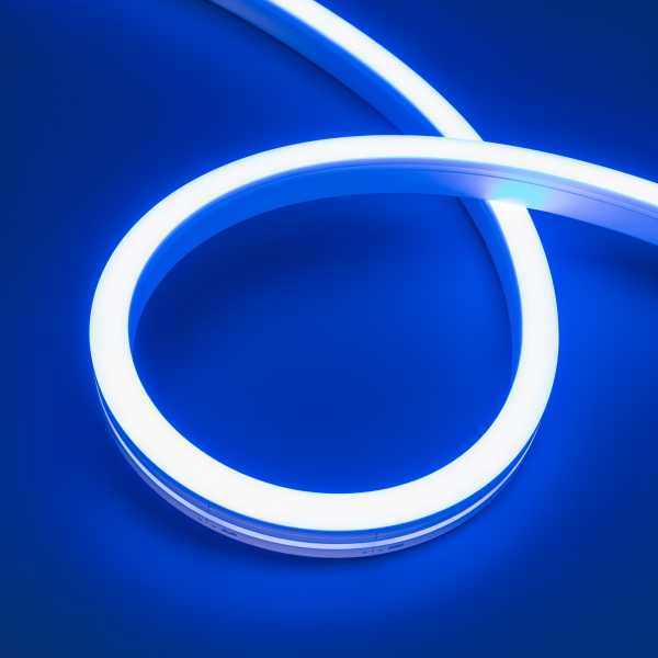 Лента герметичная MOONLIGHT-SIDE-A140-12x17mm 24V Blue (8 W/m, IP67, 5m, wire x2) 038799