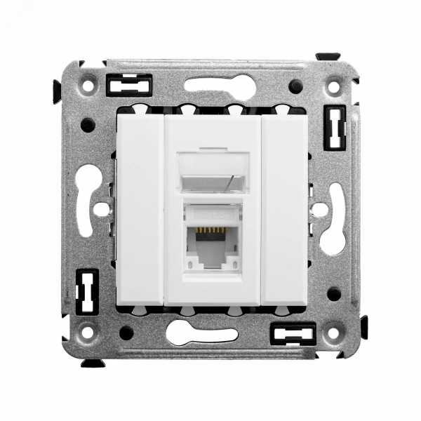 Розетка компьютерная 1-м СП Avanti &amp;amp;quot;Белое облако&amp;amp;quot; RJ45 кат.5E DKC 4400463