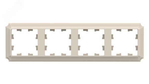 ATLASDESIGN ANTIQUE 4-постовая РАМКА, универсальная, БЕЖЕВЫЙ (15шт) C3(+) ATN100204
