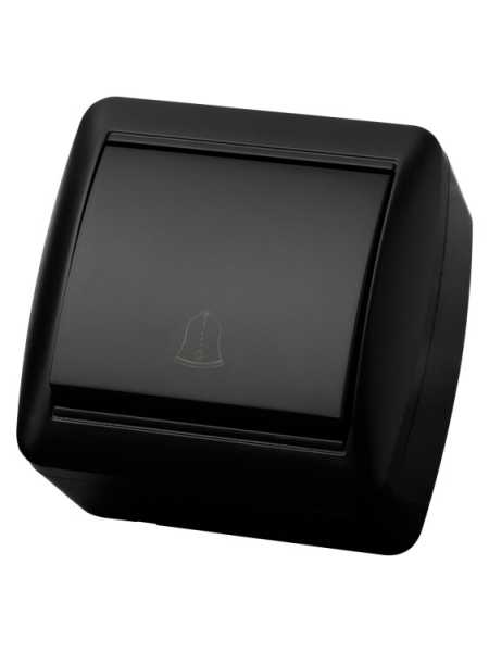 Кнопка звонковая открытой установки IP44 6А графит &amp;amp;quot;Селигер&amp;amp;quot; SQ1818-0316