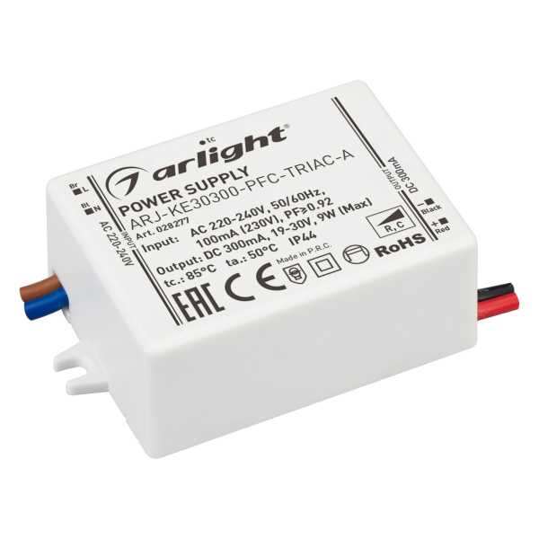 Блок питания ARJ-KE30300-PFC-TRIAC-A (9W, 300mA) 028277