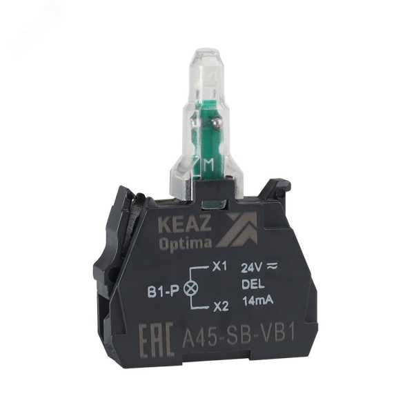 Блок световой OptiSignal D22 A45-SB-VB5 желтый 24 В AC/DC с защитой от наводок ZBVB5 362247