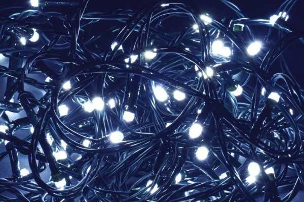 Гирлянда &amp;amp;quot;Нить&amp;amp;quot; 5м 50LED бел. IP20 провод зел. 230В с контроллером 8 режимов LGDB110-2-050-05-G-S-20