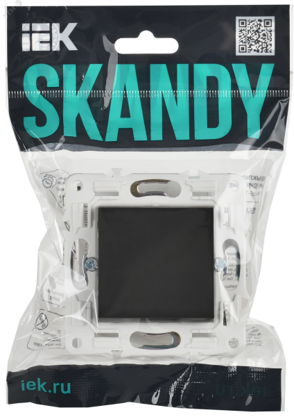 SKANDY Выключатель 1-клавишный проходной 10А SK-V02T титан IEK SK-V12-0-10-K48