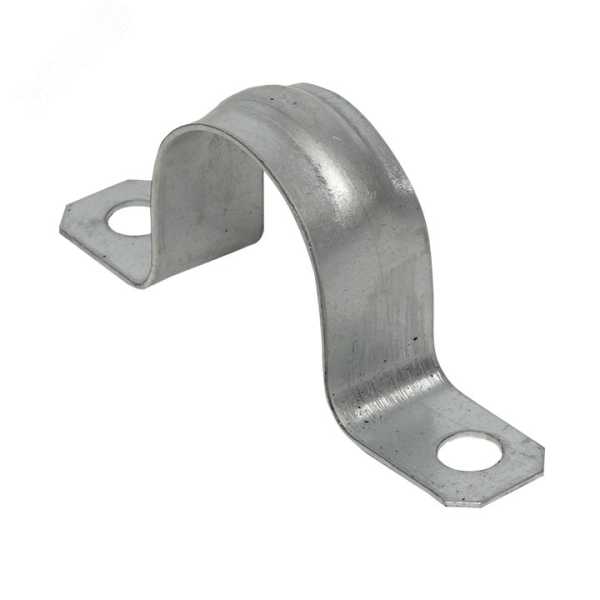 Скоба металлическая двухлапковая d25-26 мм (10 шт) PROxima sm-2-25-26-r