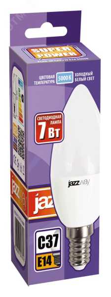 Лампа светодиодная PLED-SP 7Вт C37 свеча 5000К холод. бел. E14 560лм 230В 1027832-2