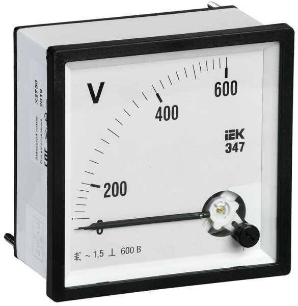 Вольтметр Э47 72х72мм 600В кл. точн. 1.5 IPV10-6-0600-E