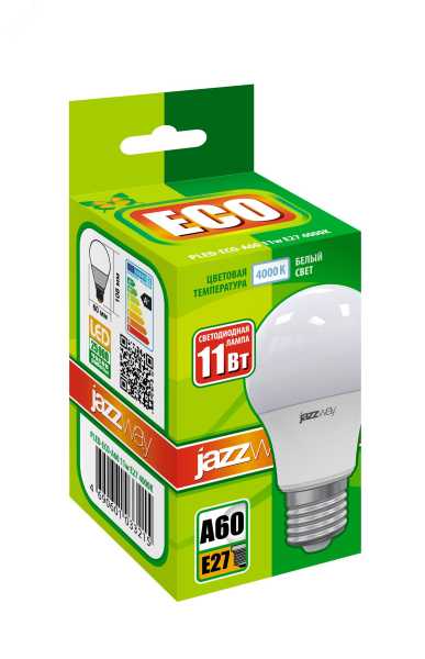 Лампа светодиодная PLED-ECO 11Вт A60 грушевидная 4000К нейтр. бел. E27 840лм 220В 1033215