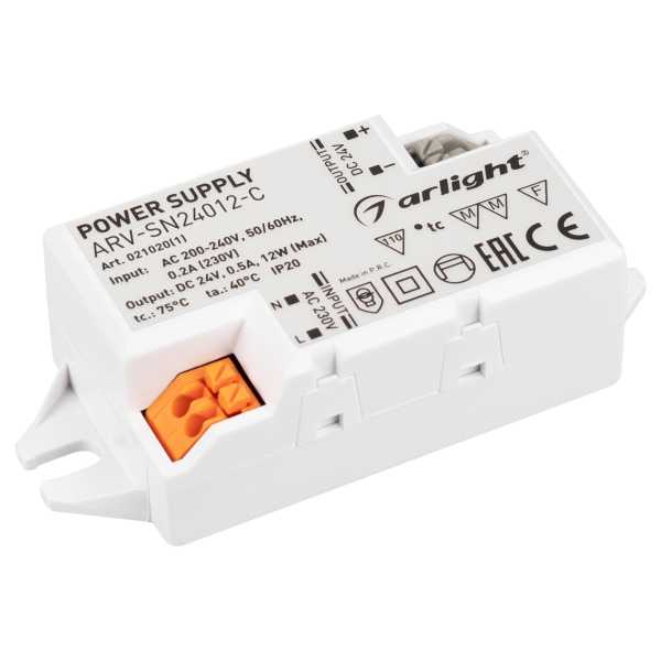 Блок питания ARV-SN24012-C (24V, 0.5A, 12W) 021020(1)