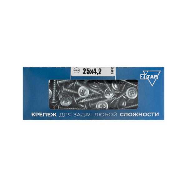 Саморез для тонкого метал. листа 4.2х25 (коробка) (уп.200шт) Zitar 102141