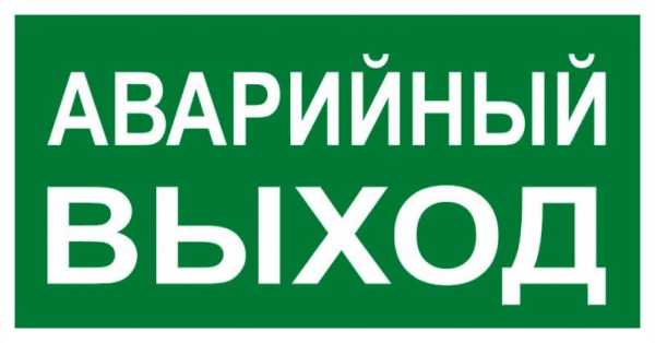 Знак &amp;amp;quot;АВАРИЙНЫЙ ВЫХОД&amp;amp;quot; 150х300мм PROxima an-5-04