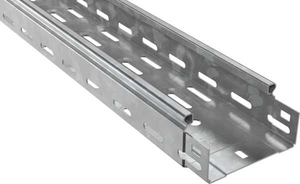 Лоток перфорированный 50х100х3000мм горячеоцинкованный CLP10-050-100-3-M-HDZ